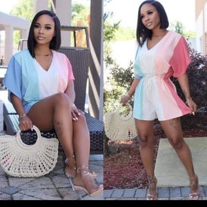 Multi colored romper